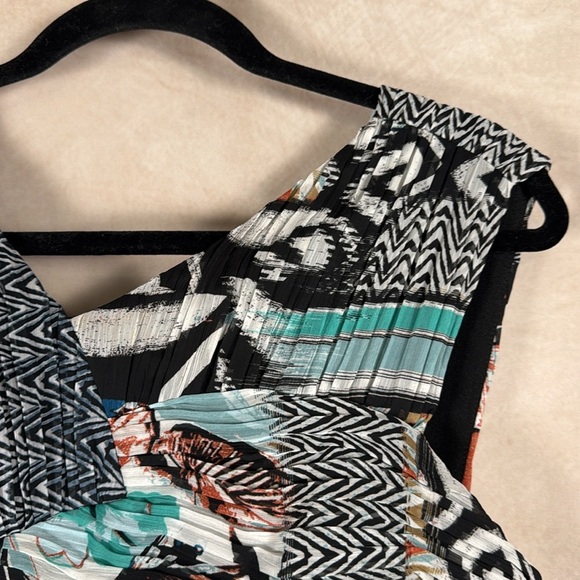 Harlyn Maxi Dress Mix Print Block Artsy Modern Romance Wedding Guest Party Med - Picture 9 of 16